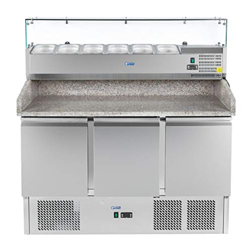 Royal Catering - RCKT-140/70-V - Bajomostrador refrigerado - 140x70cm - de granito - 380 l - 300 watt