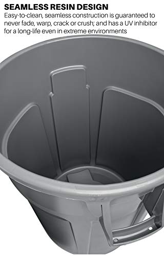 Rubbermaid Brute FG262000 - Contenedor con canales de ventilación, capacidad de 75.7 l, amarillo