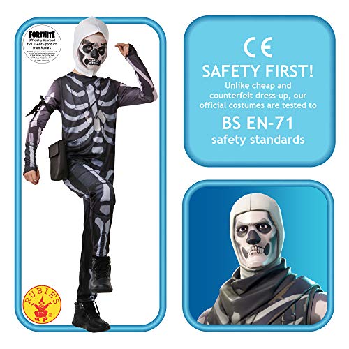 Rubies 300194-TW Fortnite - Disfraz Skull Trooper para niños, 11-12 años (152 cm)