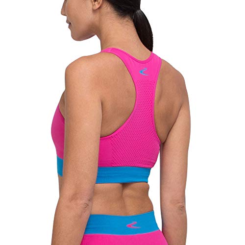 Runderwear - Sujetador deportivo de bajo impacto para mujer, sin rozaduras, con tecnología sin costuras - Rosa - S