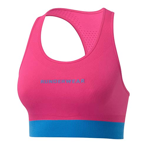 Runderwear - Sujetador deportivo de bajo impacto para mujer, sin rozaduras, con tecnología sin costuras - Rosa - S