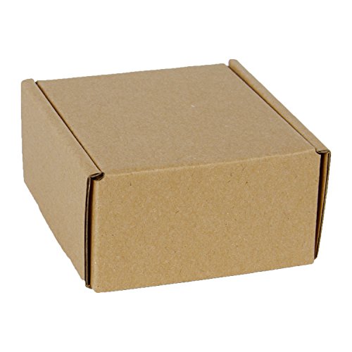 RUSPEPA 10 X 10 X 5 cm Cajas De Cartón Corrugado Perfecto Para El Envío Pequeño, Kraft (Paquete De 50)