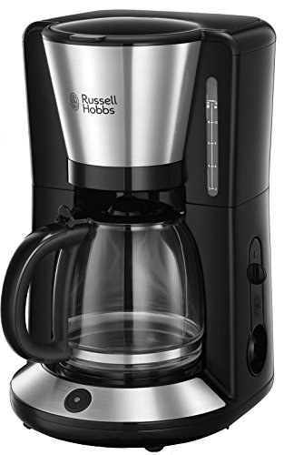 Russell Hobbs Adventure - Cafetera de Goteo (Jarra Cafetera para 15 Tazas, 1100W, Acero Inox, Gris) -ref. 24010-56