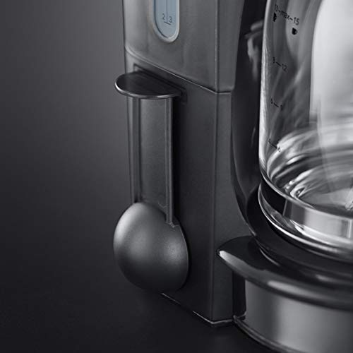 Russell Hobbs Retro 21702-56 - Cafetera de goteo, jarra cafetera de cristal para 10 tazas, 1000 W, Inox, Crema