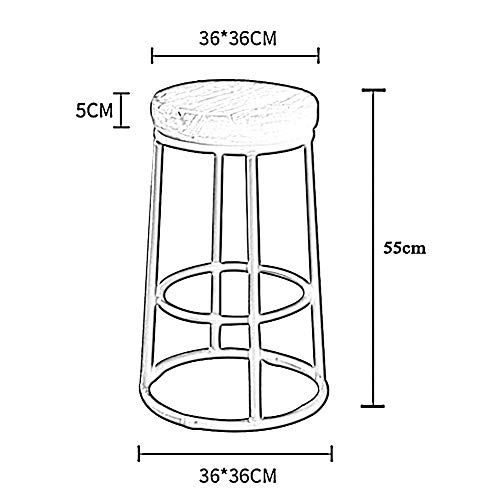 S-AIM Nuevo Taburete de Bar de Madera Maciza/reposapiés Elegante para Silla de Bar/Silla de Bar, para mostrador/cafetería/Cocina/Desayuno/Pub/Invernadero