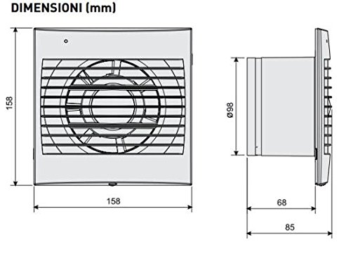 S & p decor-100 - Extractor bano -cz 13w 2500rpm