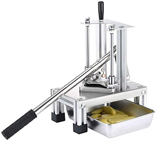 S SMAUTOP Cortador de Patatas Fritas, Cortadora Comercial de Frutas y Verduras con 3 Hojas de Acero Inoxidable de 1/4"1/2" 3/8" y Pies Antideslizantes, Patatas, Zanahorias, pepinos