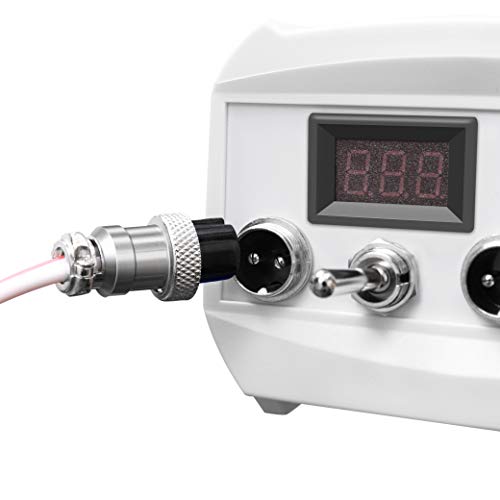 S SMAUTOP Kit de quema de leña, máquina de pirograbado de 60 W con 23 puntas de alambre de pirograbado Control de temperatura ajustable para cuero y calabaza de madera, blanco