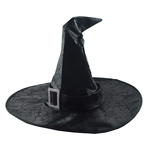 S-TROUBLE Sombrero de Bruja de Mago de Halloween Gorra de Fiesta de Disfraces Disfraz Cosplay Accesorio Decoración