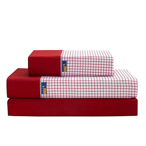 SABANALIA - Juego de sábanas Estampadas Combo (Disponible en Varios tamaños y Colores), Cama 135, Rojo