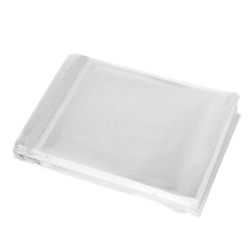 Sabco - Bolsas de celofán - 100 bolsas de celofán para tarjetas. Disponibles en todos los tamaños (A4, A5, A3). Bolsas transparentes de plástico con tira autoadhesiva para Logística de Amazon (FBA)