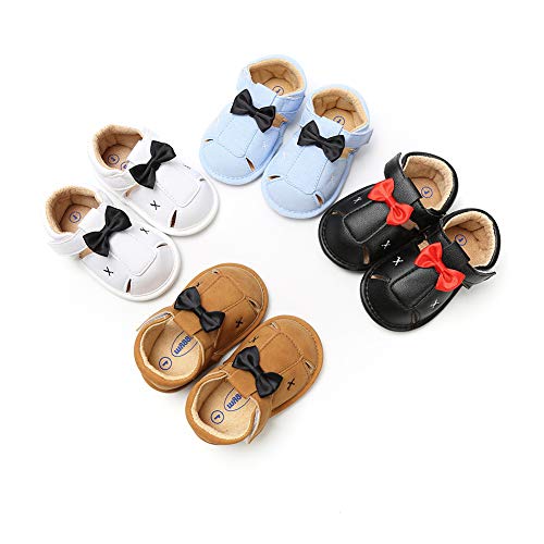 Sabe Baby Boys T-Tied Casual Sandalias de suela suave antideslizante Vestir Pram Zapatos, color Beige, talla 0-6 meses