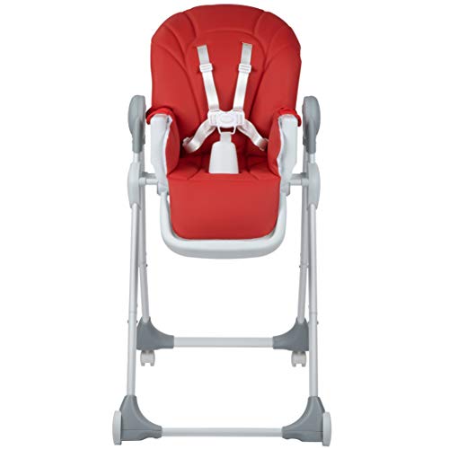 Safety 1st Looky Trona para bebé evolutiva y reclinable en 3 posiciónes, ajustable en altura, plegable compacto con 4 ruedas, color Warm Grey