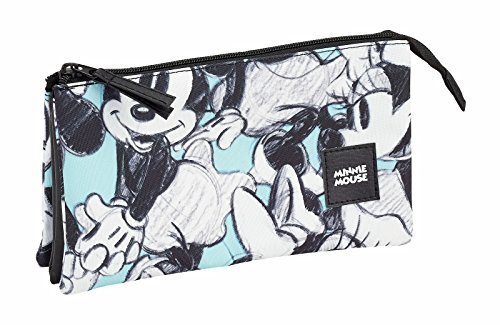 Safta - Estuche Escolar Mickey Mouse o Minnie Mouse Oficial 220x30x100mm (Minnie Mouse Junior)