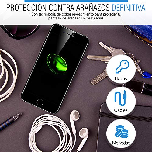 SAGPAD [2 Piezas] Cristal Templado para iPhone 6/ 6s, Cubierta Completa Vidrio Templado 9H Protector Pantalla Premium, Anti-Huella Digital, Anti-Burbujas par 6/6s (Negro)