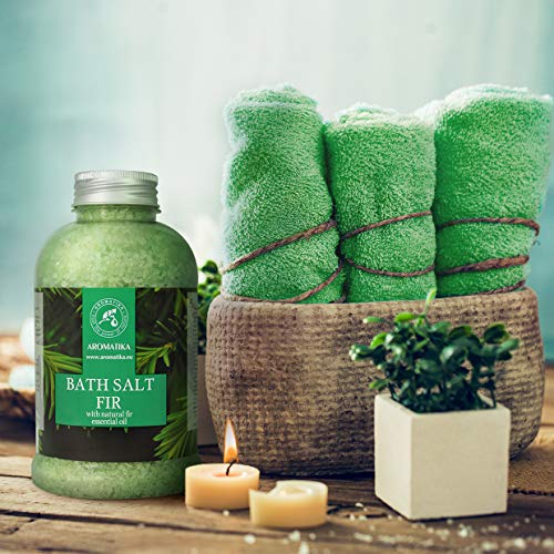 Sales Marinas de Baño con Aceite de Abeto 600g - las Sales de Baño Naturales Poseen Propiedades Beneficiosas para Lograr un Buen Descanso y Reducir el Estrés - Cuidado Corporal - Baños de Relajación