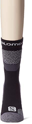 SALOMON Outpath Wool 1 Par de Calcetines a Media caña, Unisex Adulto, Negro/Gris (Black/Ebony), L (42-44)