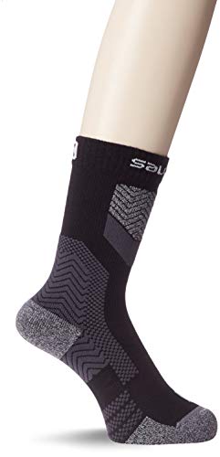 SALOMON Outpath Wool 1 Par de Calcetines a Media caña, Unisex Adulto, Negro/Gris (Black/Ebony), L (42-44)