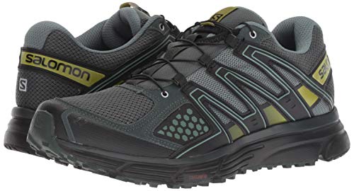 Salomon X-Mission 3, Zapatillas de Trail Running para Hombre, Verde (Urban Chic/Black/Guacamole), 43 1/3 EU