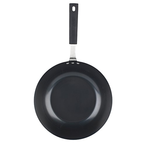 Salter - Sartén Duradera de Acero al Carbono, Acero al Carbono, Negro, 28 cm Wok