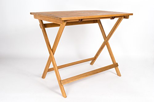 SAM Gartentisch Blossom Mesa de balcón Rectangular, Madera de Acacia, marrón, 80 x 60 cm