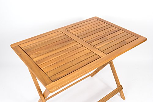 SAM Gartentisch Blossom Mesa de balcón Rectangular, Madera de Acacia, marrón, 80 x 60 cm