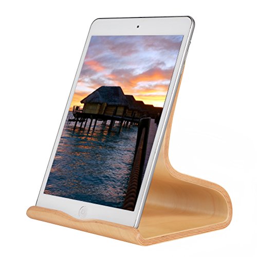 SAMDI Soporte de Madera para iPad, Universal Madera Tablet PC Soporte de teléfono Soporte para Apple iPad Mini Air 2 3 4 iPhone 6 Samsung 10.1 Galaxy S5 S4 Lenovo LG Google Nexus Pad