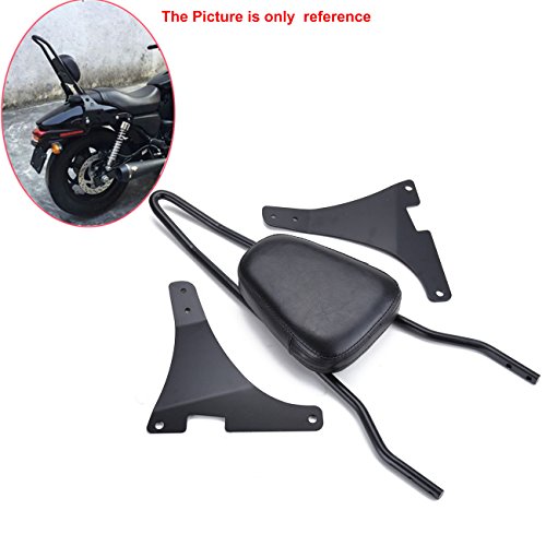 Samger Sissy Bar Respaldo trasero desmontable para Harley Sportster XLH883 XL883R XL883C XLH1200 Negro