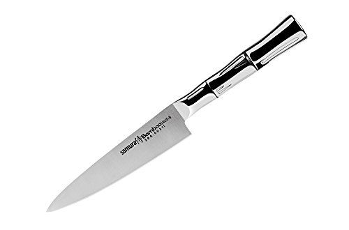 Samura Bamboo - Cuchillo profesional japonés de cocina (5,0"/125 mm) Dureza 59 HRC…