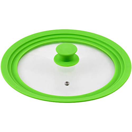 San Ignacio Q3254 Tapa Universal (24 26 28cm) Cristal Verde, Colección Jolie de la Marca, Vidrio