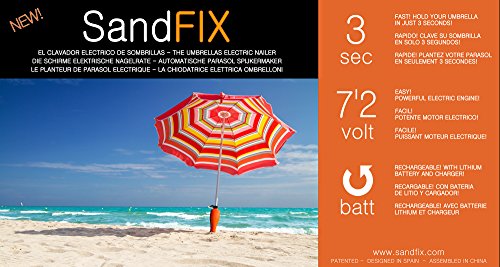 SandFIX Soporte clavador eléctrico de sombrillas/Cordless Umbrella Nailer