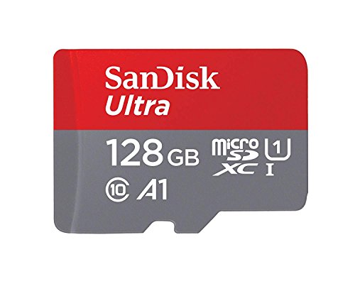 SanDisk Ultra Tarjeta de memoria microSDXC con adaptador SD, hasta 100 MB/s, rendimiento de apps A1, Clase 10, U1, 128 GB