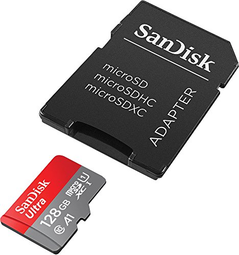 SanDisk Ultra Tarjeta de memoria microSDXC con adaptador SD, hasta 100 MB/s, rendimiento de apps A1, Clase 10, U1, 128 GB