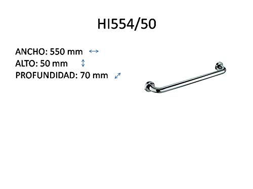 SANIBAÑO Barras Ayuda Manillon 25 d x 500mm HI554/50 INOX, Acero Inoxidable, PEQUEÑO