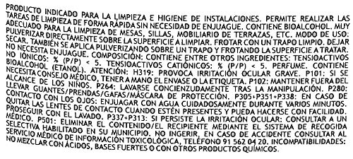 Sanit. Limpiador alcohólico de Superficies. Caja 2x5Lts