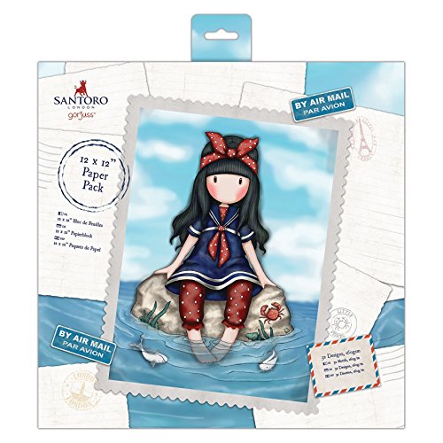 SANTORO Docrafts Single-Sided Paper Pack 12"X12" 32/Pkg Gorjuss Postal, 32 Designs/1Ea