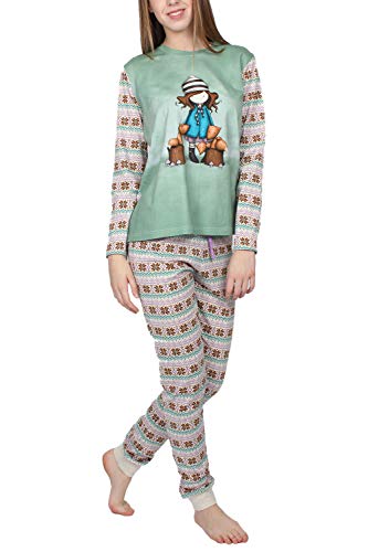 SANTORO GORJUSS El Antoro zorros largo Leeve pijama Et para Mujer S Verde