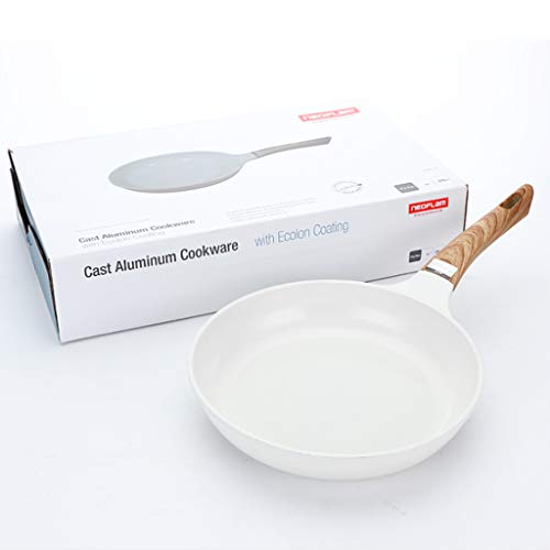 Sartén De Cerámica Blanco, Japonesa Antiadherente con Mango De Madera, Omelette Estufa De Gas Doméstica (Tamaño : 26cm)