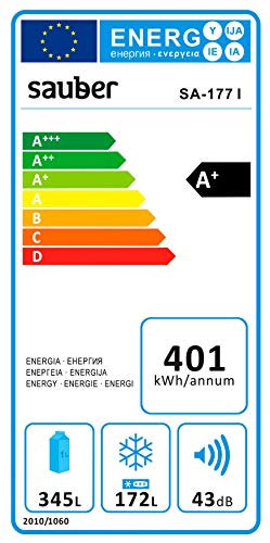 Sauber - Frigorífico Americano side by side combi SA177I Tecnología NOFROST - A+ - Acero inoxidable