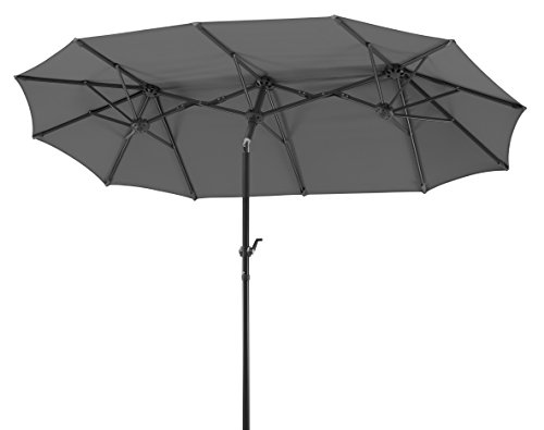 Schneider 746-15 Salerno - Parasol rectangular (300 x 150 cm), color gris