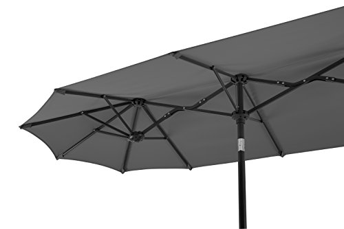 Schneider 746-15 Salerno - Parasol rectangular (300 x 150 cm), color gris