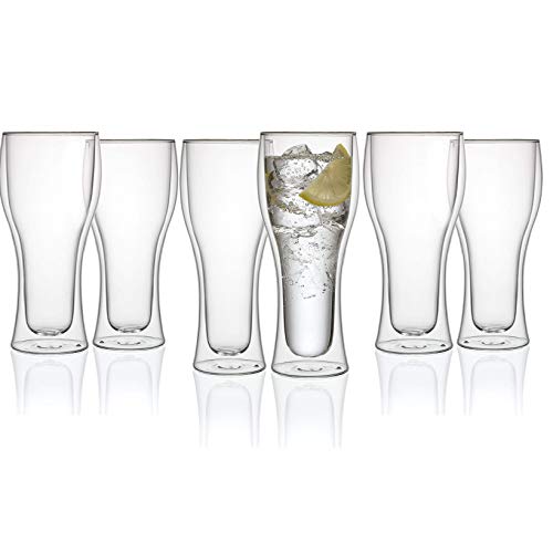 Schott Zwiesel - Vaso de cristal de doble pared hecho a mano, en caja de regalo, 6 unidades