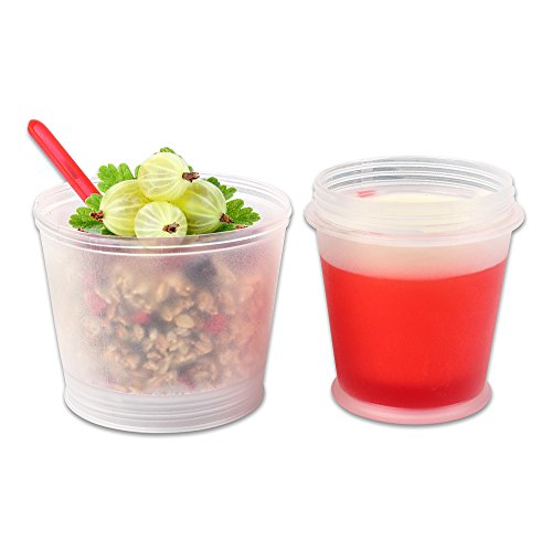 Schramm® 4-pack to go Taza de yogur Taza de Muesli to Go con compartimiento de enfriamiento