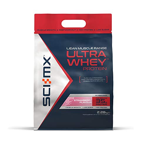 SCI-MX Ultra Whey, Batido de proteína de suero en polvo, 2.28 kg, Fresa