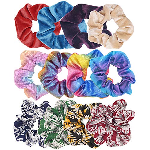 Scrunchies Gasa Elástico, Scrunchies Para el Pelo Velvet Elástico,Scrunchies Pastel Velvet Elástico Hair Scrunchies-Accesorios Para el Cabello Para Mujeres Niñas