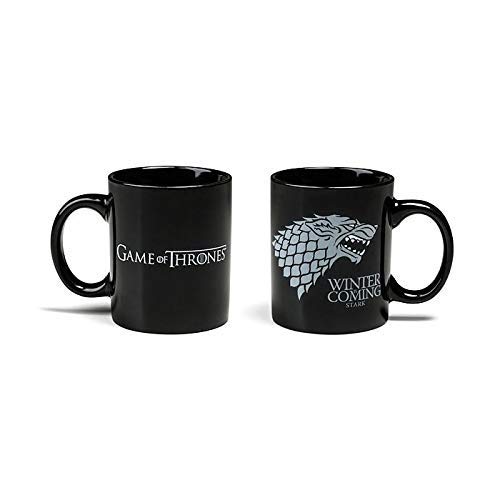 SD toys SDTHBO02063 Taza Cerámica, Stark Game of Thrones, Color Negro/Branco