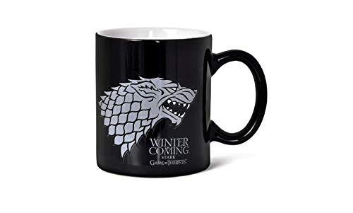 SD toys SDTHBO02063 Taza Cerámica, Stark Game of Thrones, Color Negro/Branco