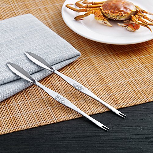 Seafood Forks Picks, cangrejo y langosta recogiendo herramientas paquete de acero inoxidable de 6