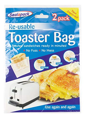 Sealapack Re-usable Toaster Bags Pack 2 Toasted Sandwiches Ready In Minutes