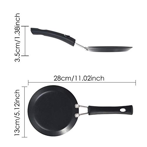 Seasaleshop Mini Estufa, Portátil Práctica Mini Novedad Estufa De Huevo Antiadherente Tortilla Panqueque para Freír Huevos Y Preparar El Desayuno, Negro